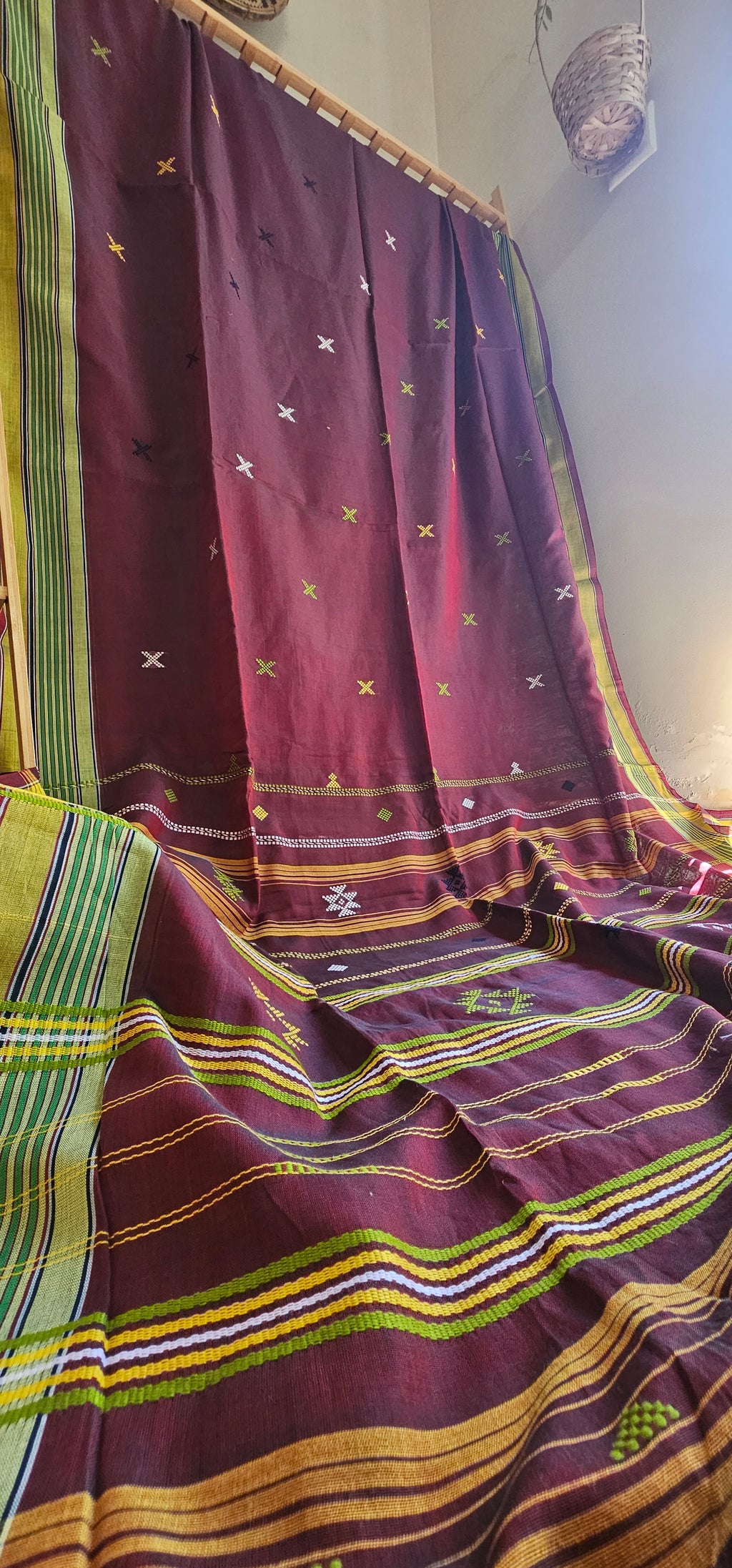 RAKTA KASTURI - Bhujodi Style Bengal Handloom