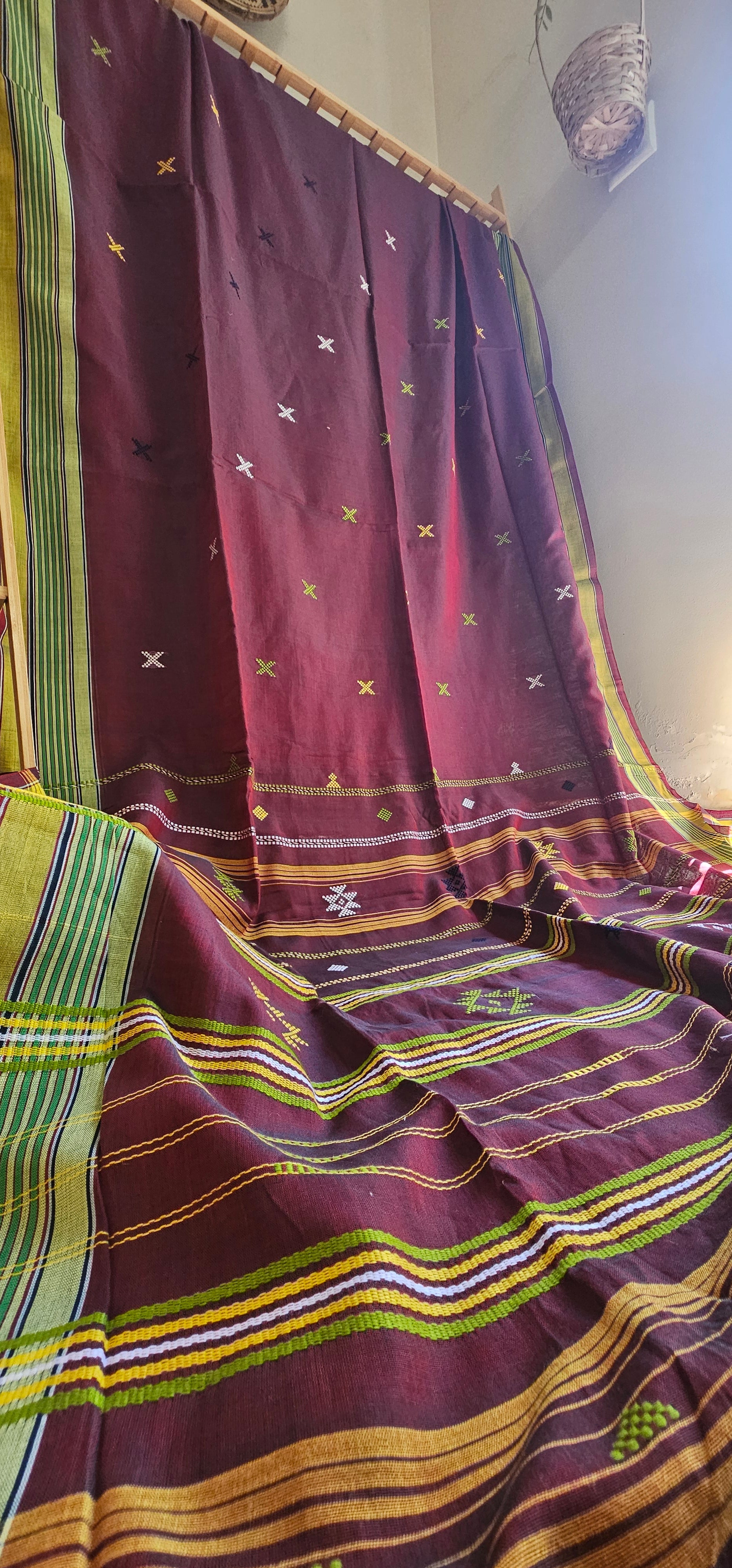 RAKTA KASTURI - Bhujodi Style Bengal Handloom