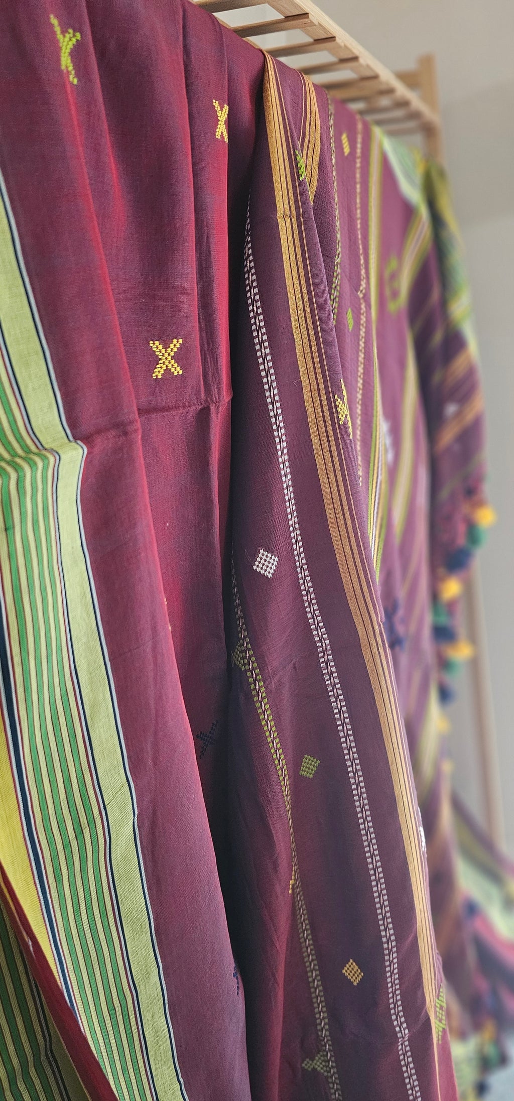 RAKTA KASTURI - Bhujodi Style Bengal Handloom