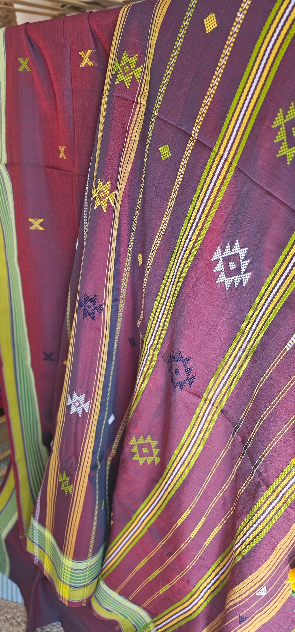 RAKTA KASTURI - Bhujodi Style Bengal Handloom