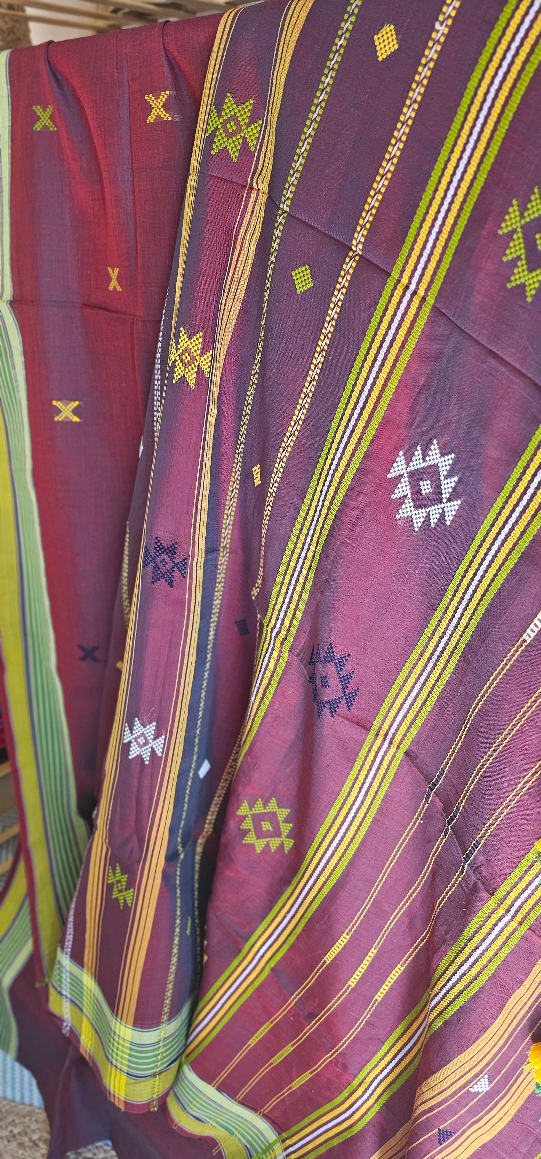 RAKTA KASTURI - Bhujodi Style Bengal Handloom