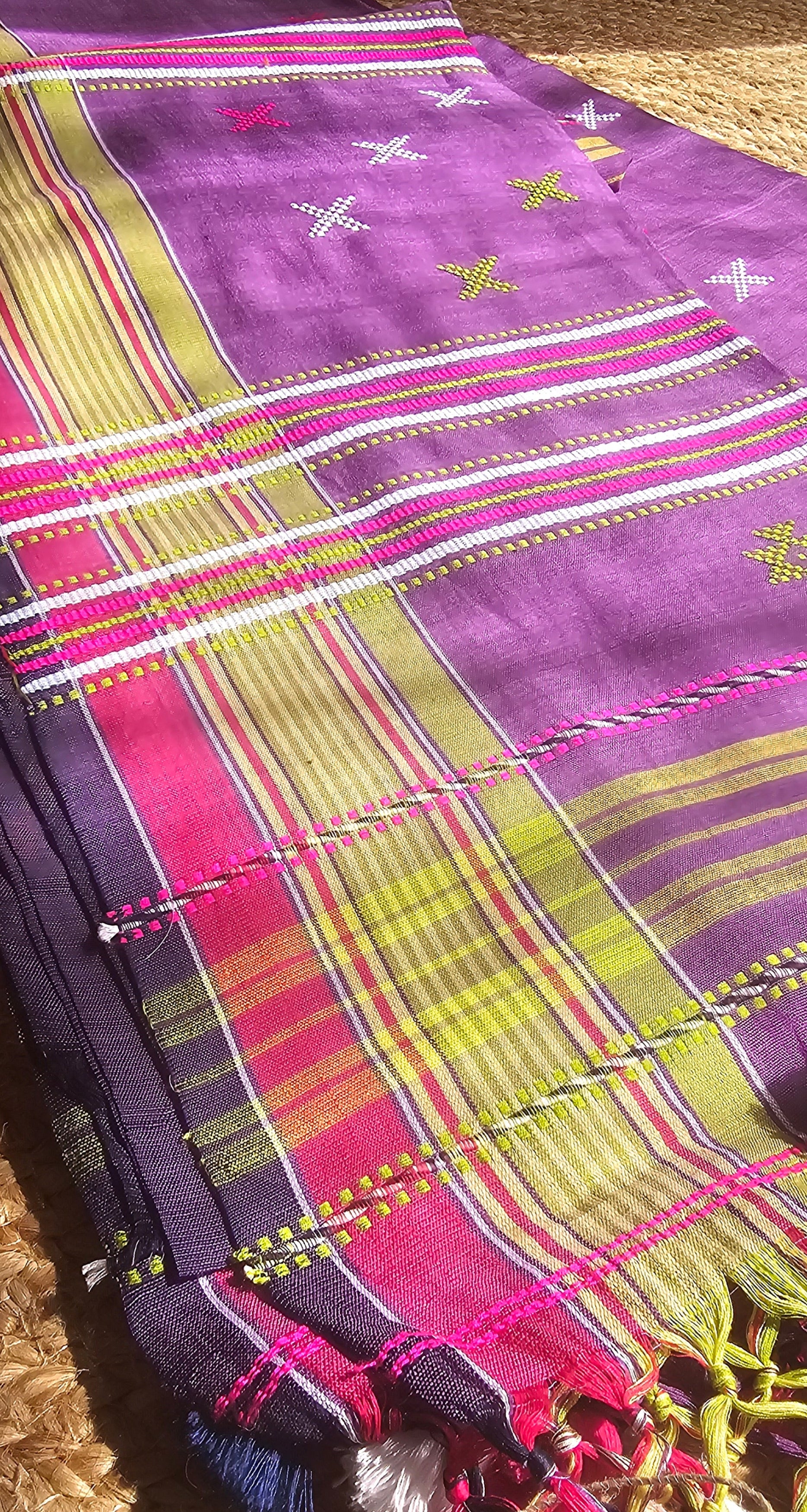 NEEL KASTURI - Bhujodi Style Bengal Handloom