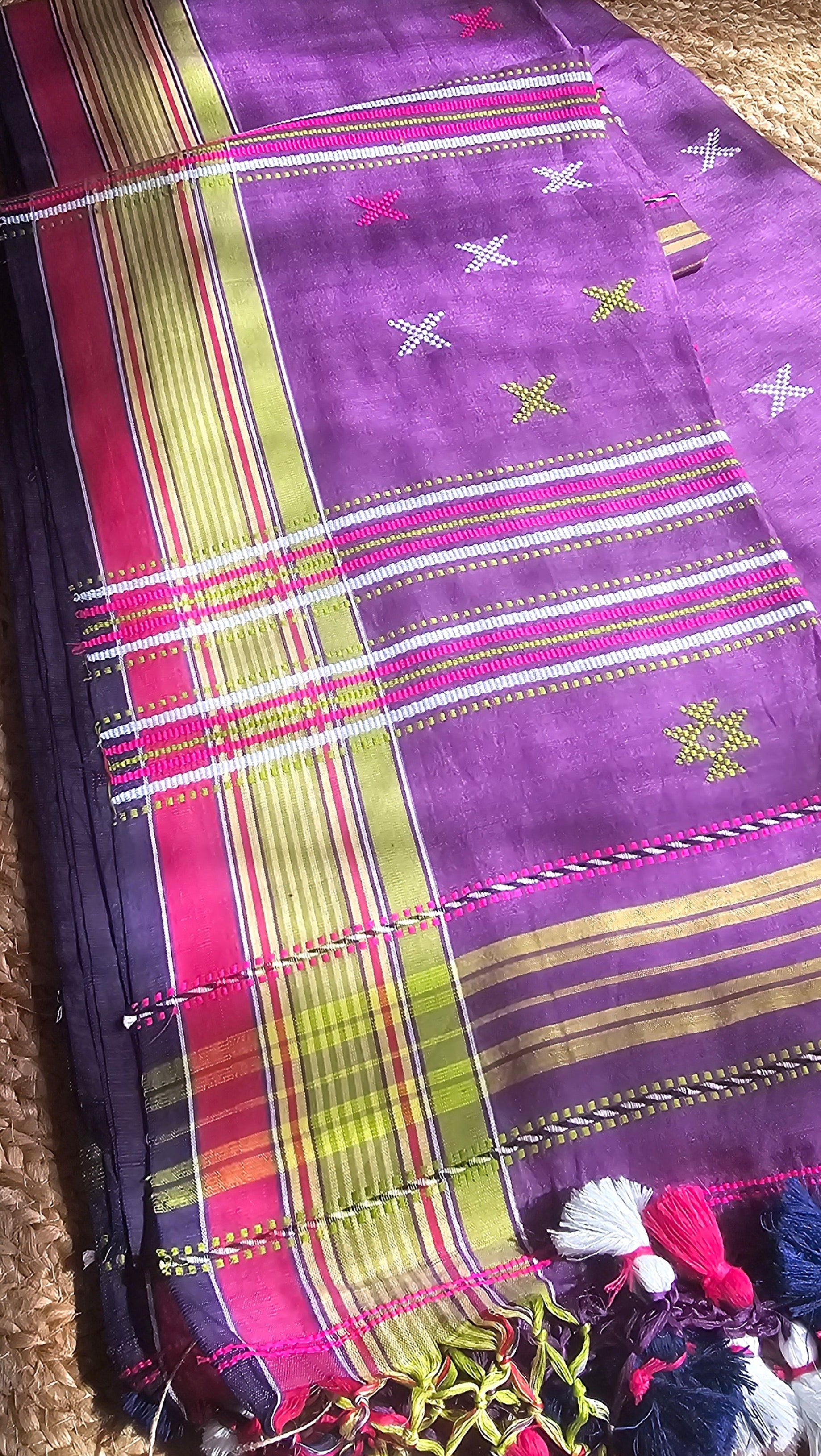 NEEL KASTURI - Bhujodi Style Bengal Handloom