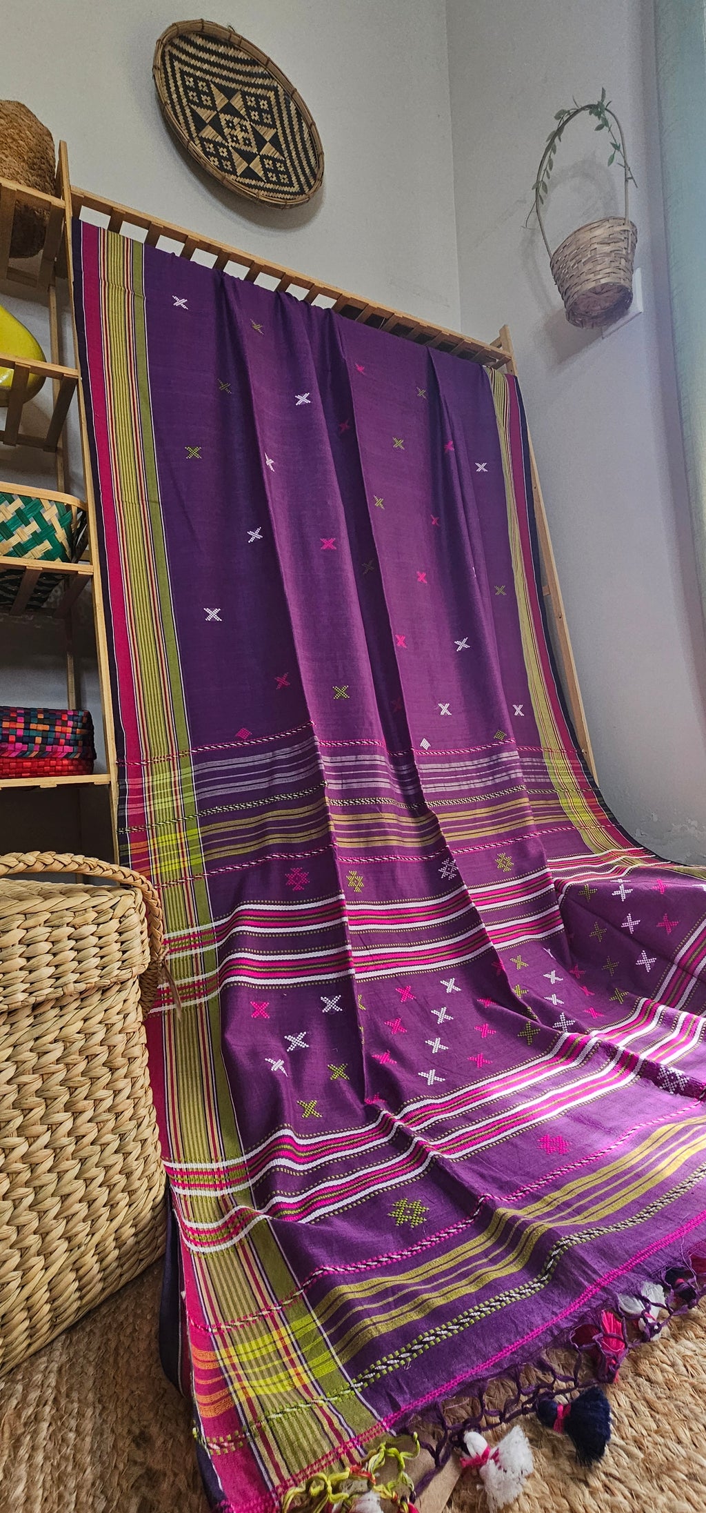 NEEL KASTURI - Bhujodi Style Bengal Handloom