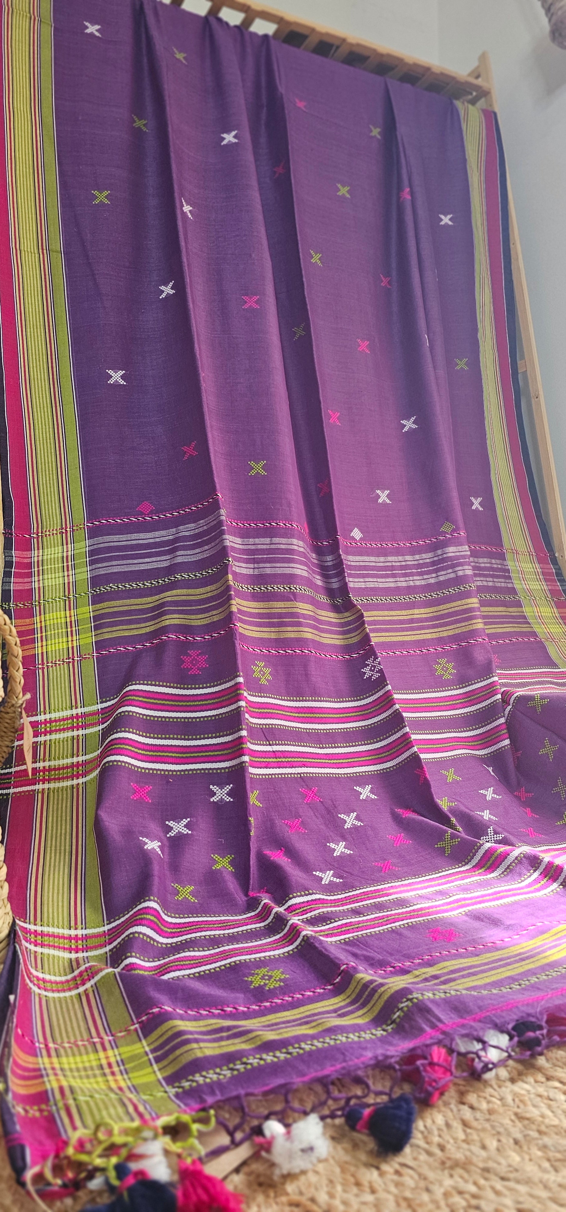 NEEL KASTURI - Bhujodi Style Bengal Handloom