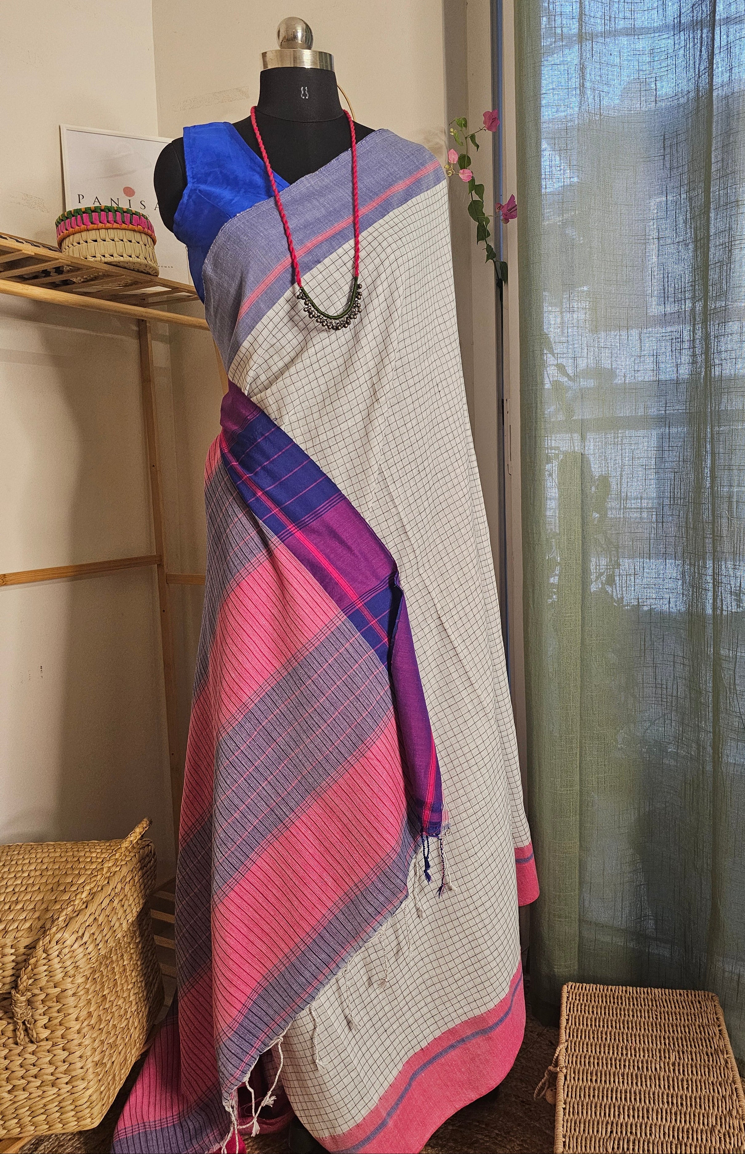 SEETA RANG - Bengal Khadi Cotton Saree