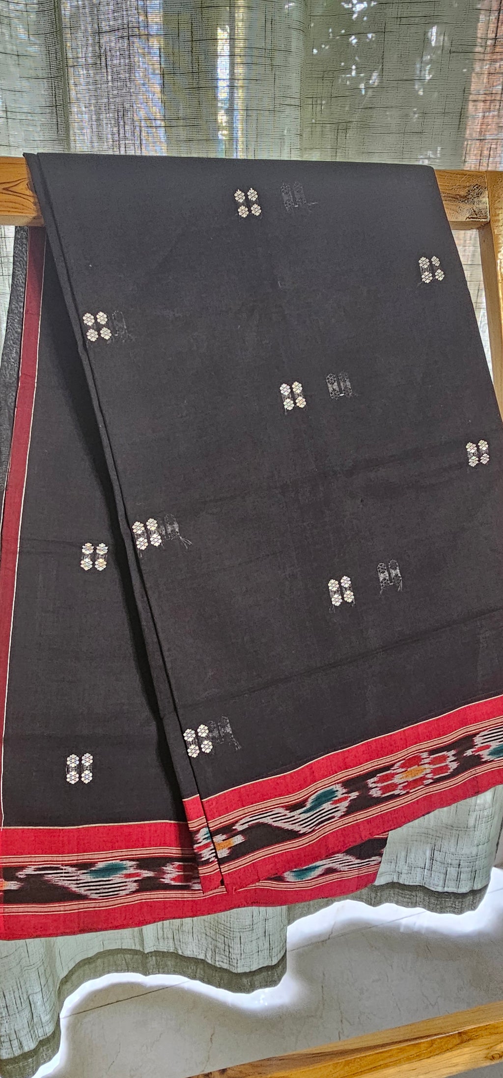 KALINGA NOIR - Authentic Odisha Pittala Cotton Saree