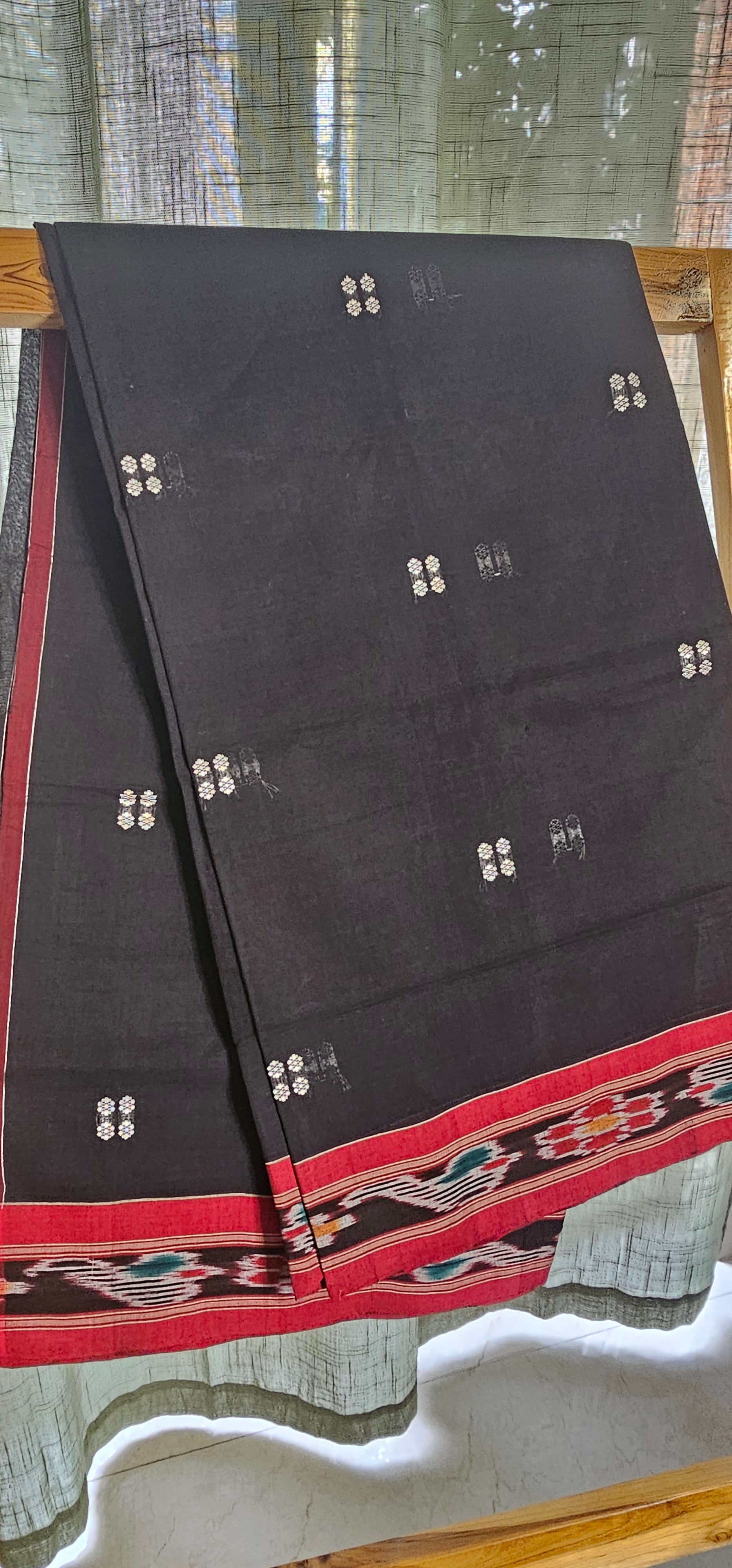 KALINGA NOIR - Authentic Odisha Pittala Cotton Saree
