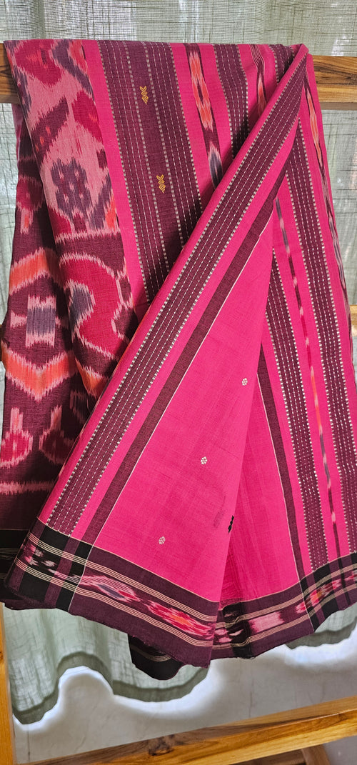 CHADHEI PINKA - Handcrafted Pittala cotton saree from Odisha