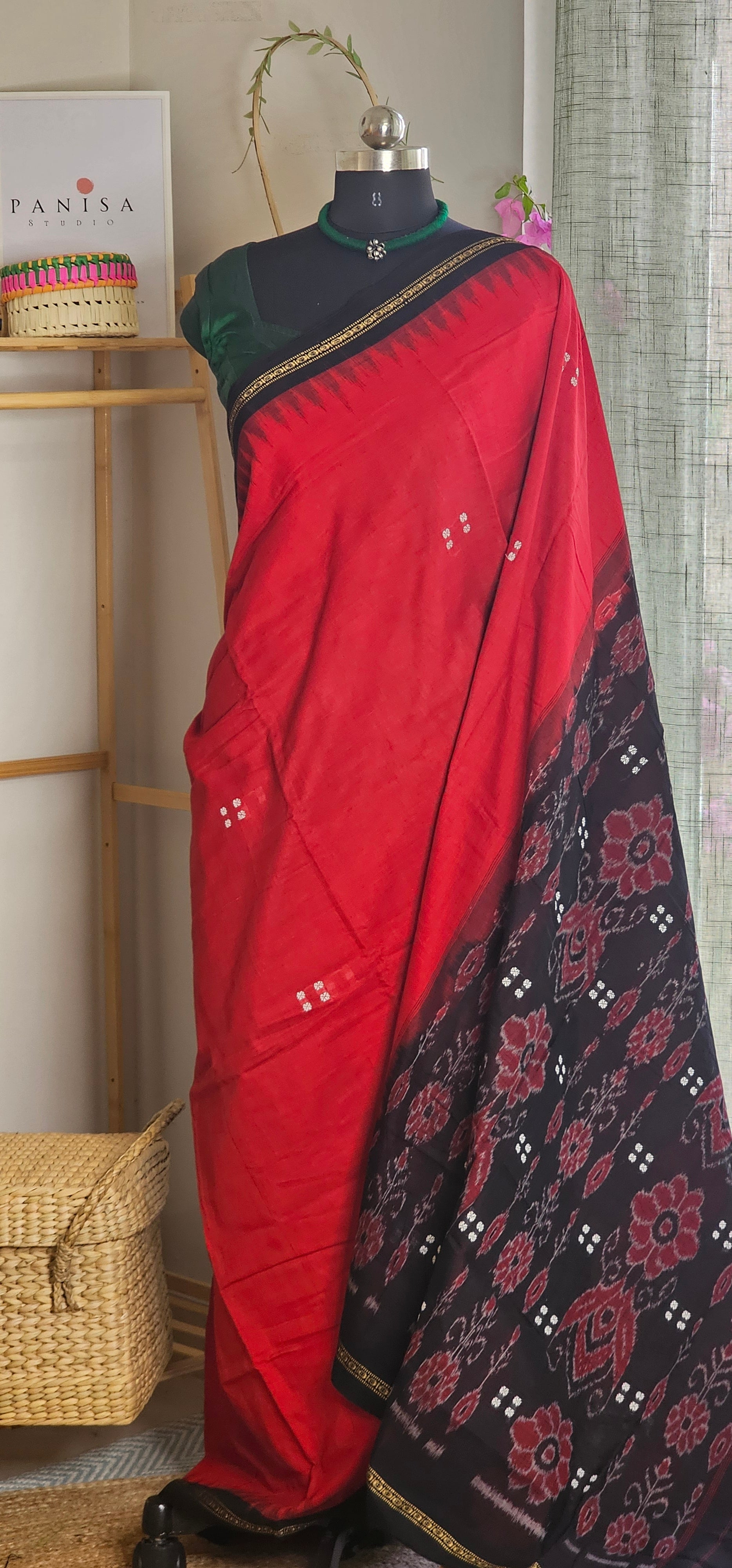 RUDRAVARNA - Rudraksha temple border - Odisha handloom traditions