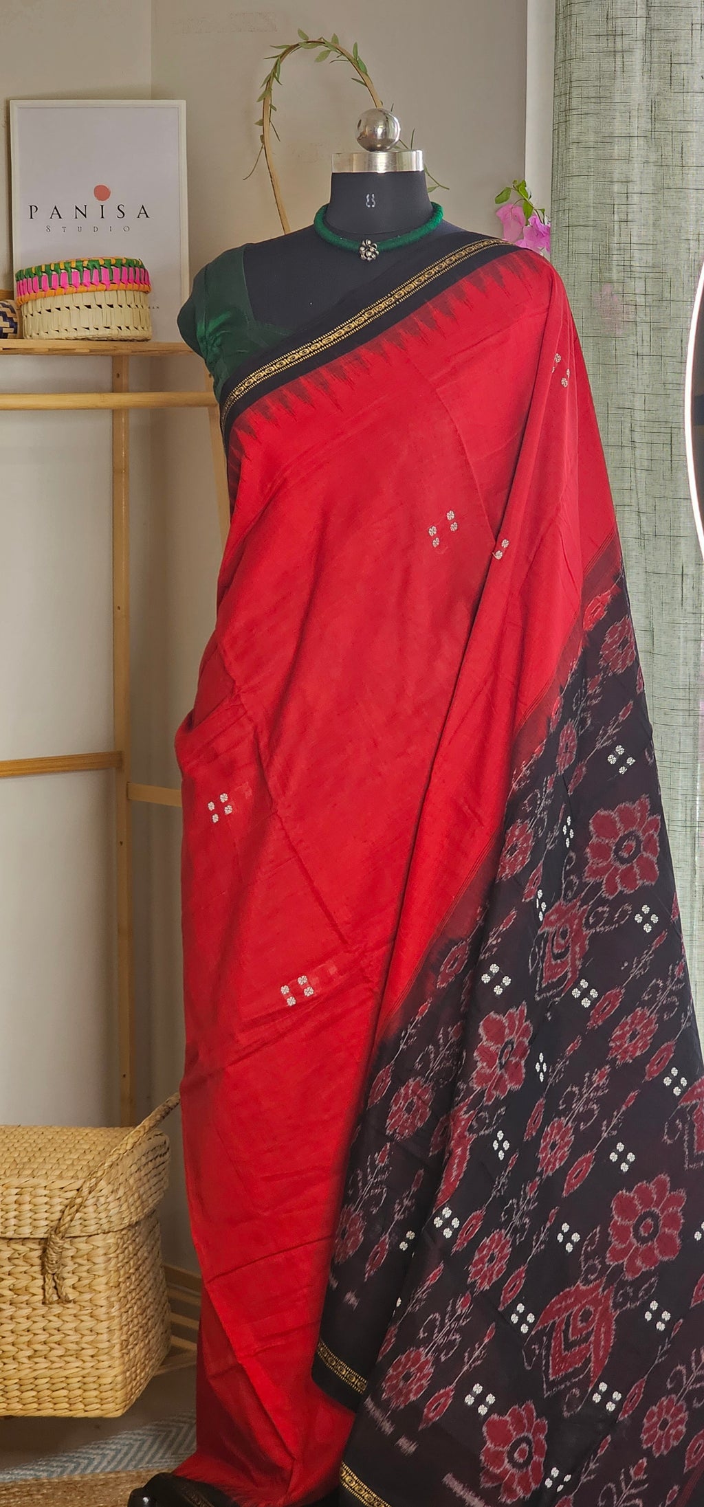 RUDRAVARNA - Rudraksha temple border - Odisha handloom traditions