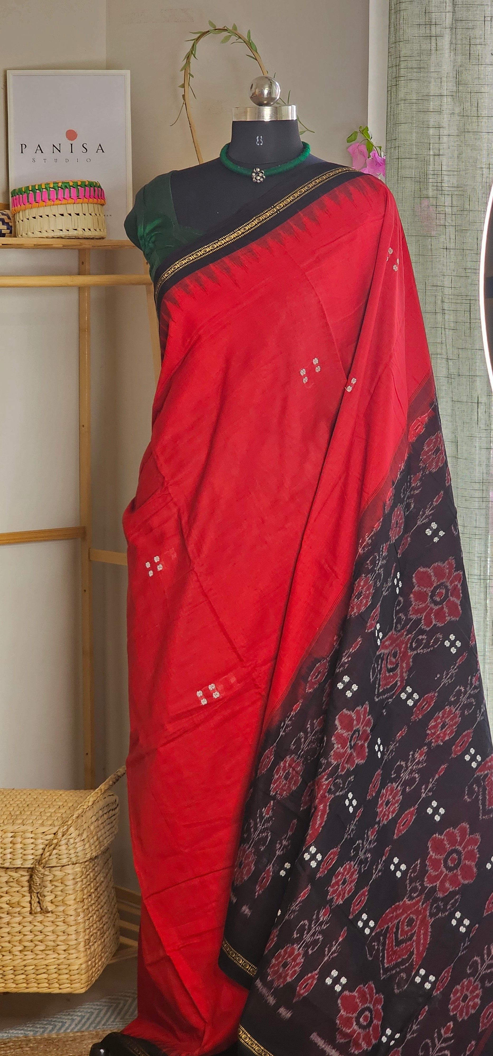 RUDRAVARNA - Rudraksha temple border - Odisha handloom traditions