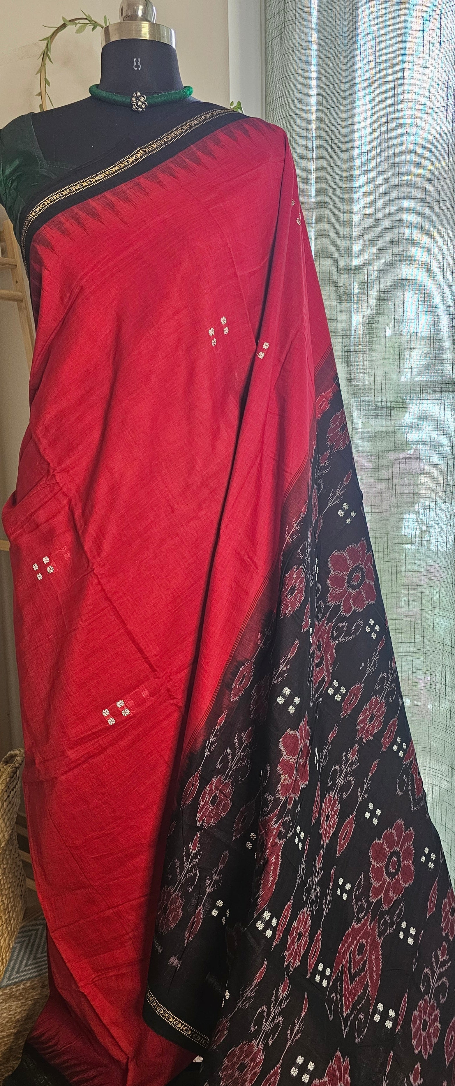 RUDRAVARNA - Rudraksha temple border - Odisha handloom traditions