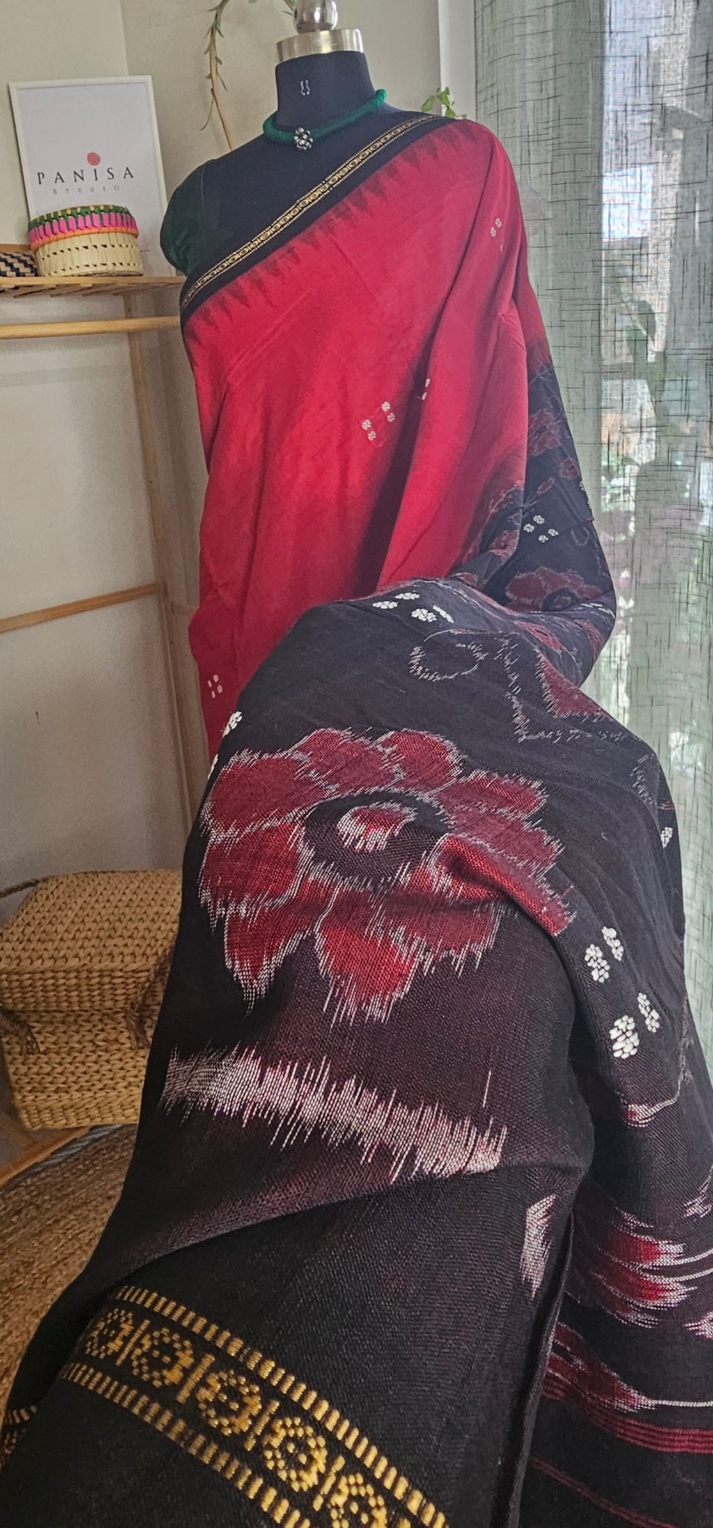 RUDRAVARNA - Rudraksha temple border - Odisha handloom traditions