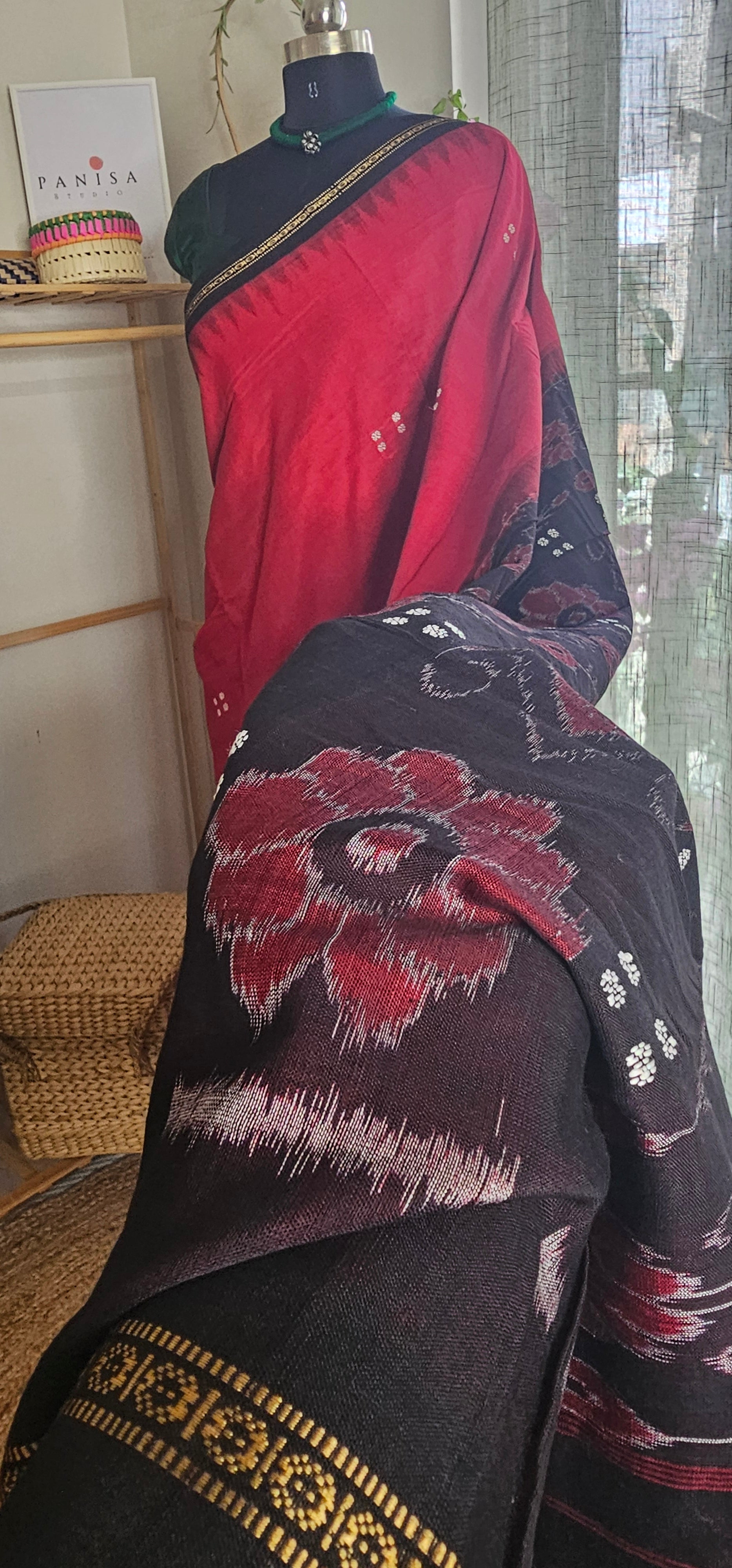 RUDRAVARNA - Rudraksha temple border - Odisha handloom traditions