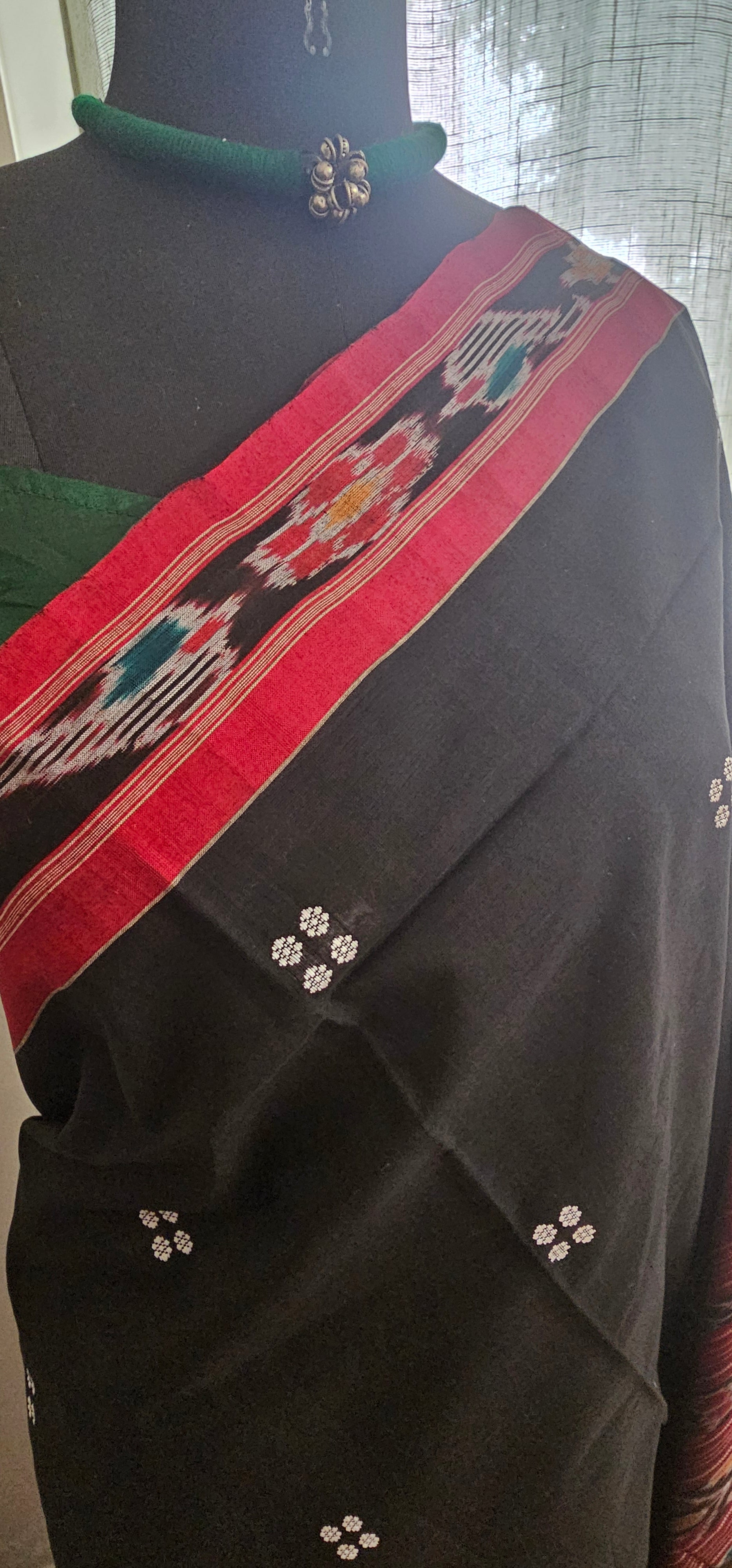 KALINGA NOIR - Authentic Odisha Pittala Cotton Saree