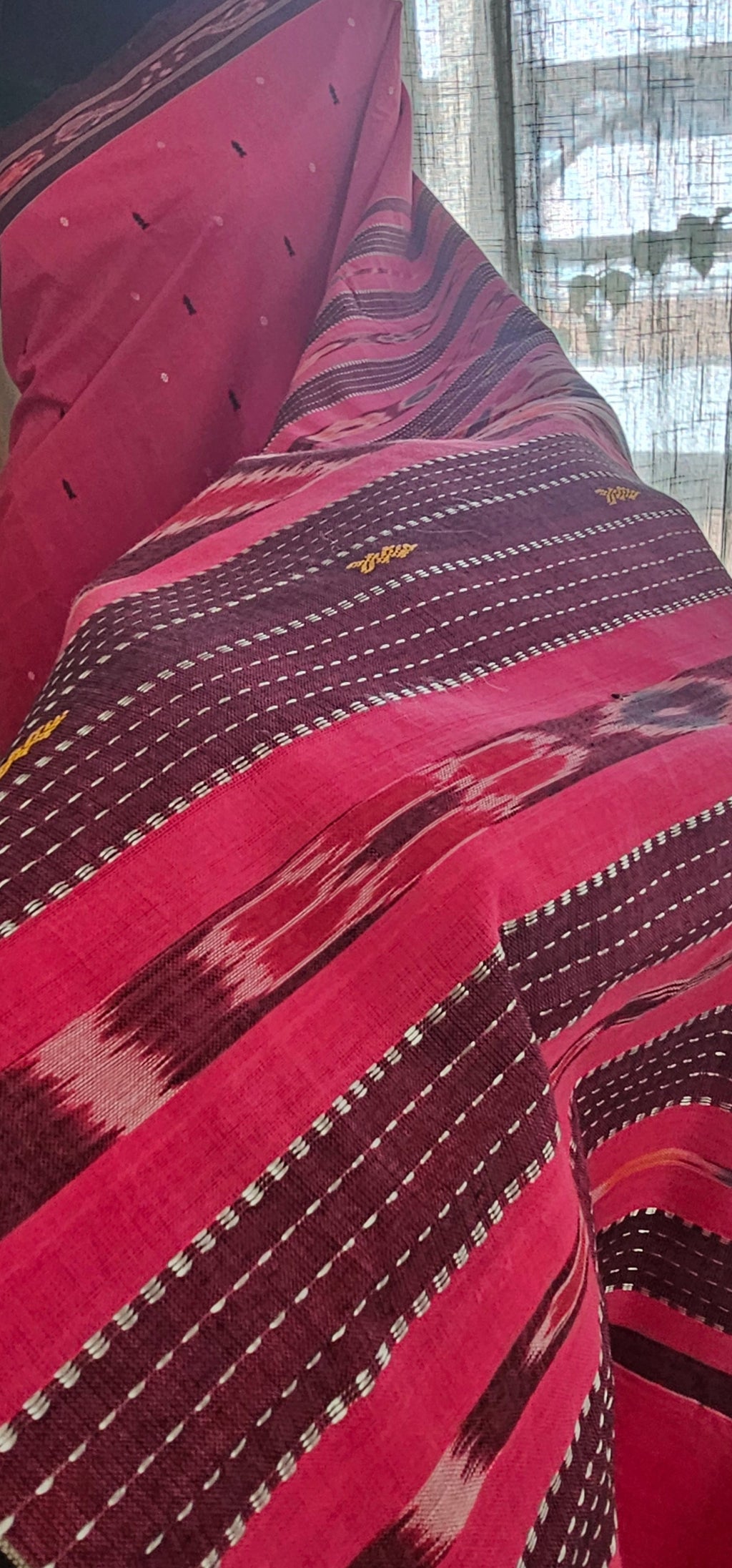 CHADHEI PINKA - Handcrafted Pittala cotton saree from Odisha