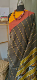 MRITTIKA OLIVE - Contemporary Khadi Silk Handloom Saree