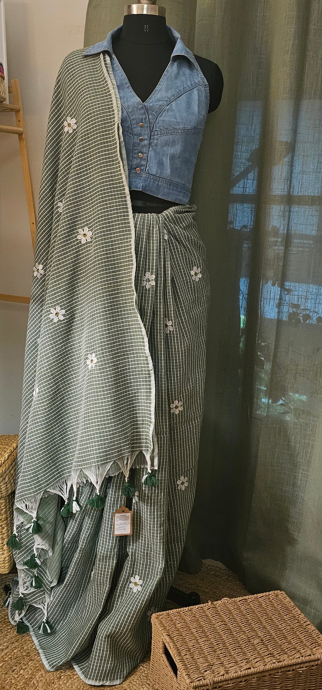 HARI PHOOL SAHELI -  Earthy green — grounded, subtle & refreshing