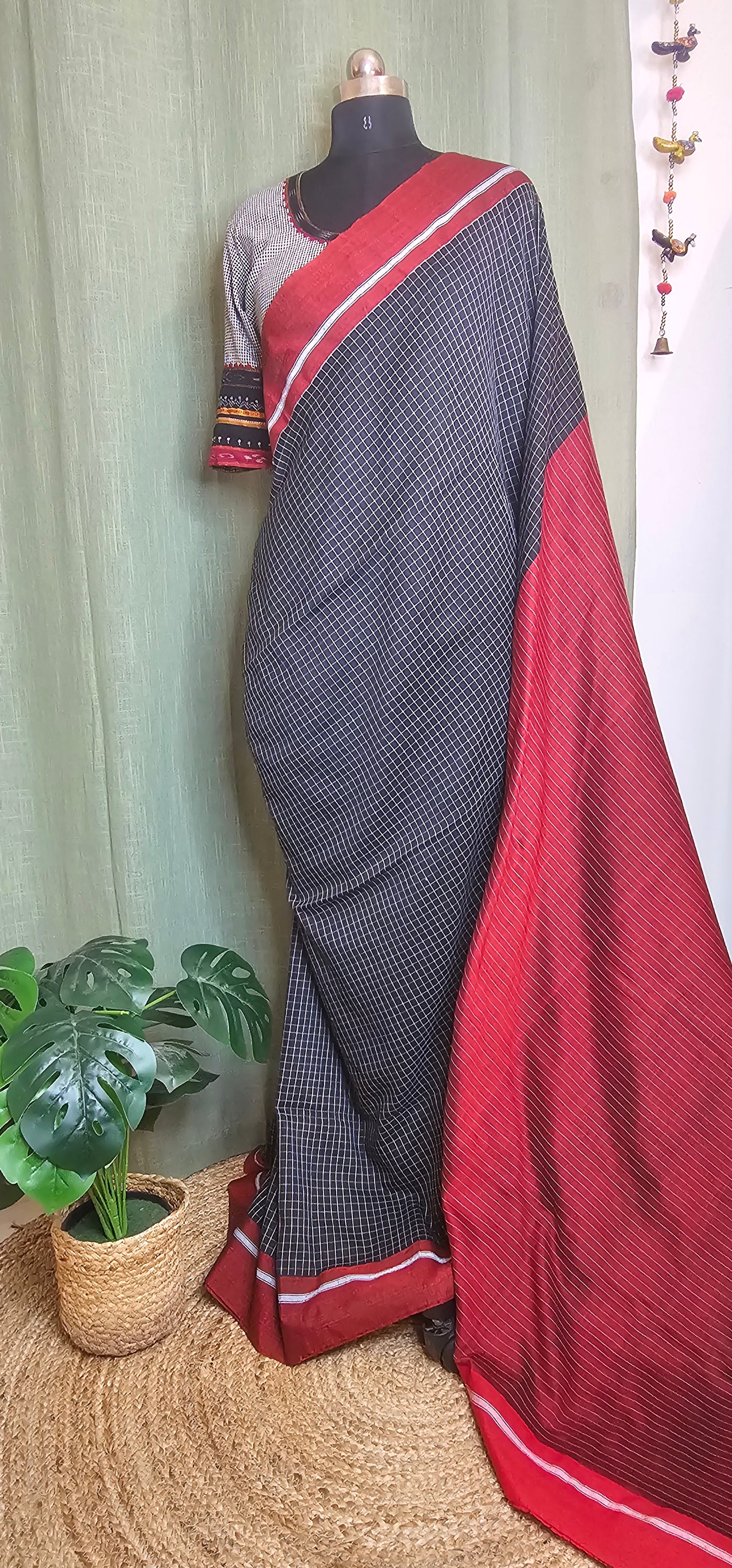 NISARGA | Authentic Handwoven Bengal Khadi Cotton Saree