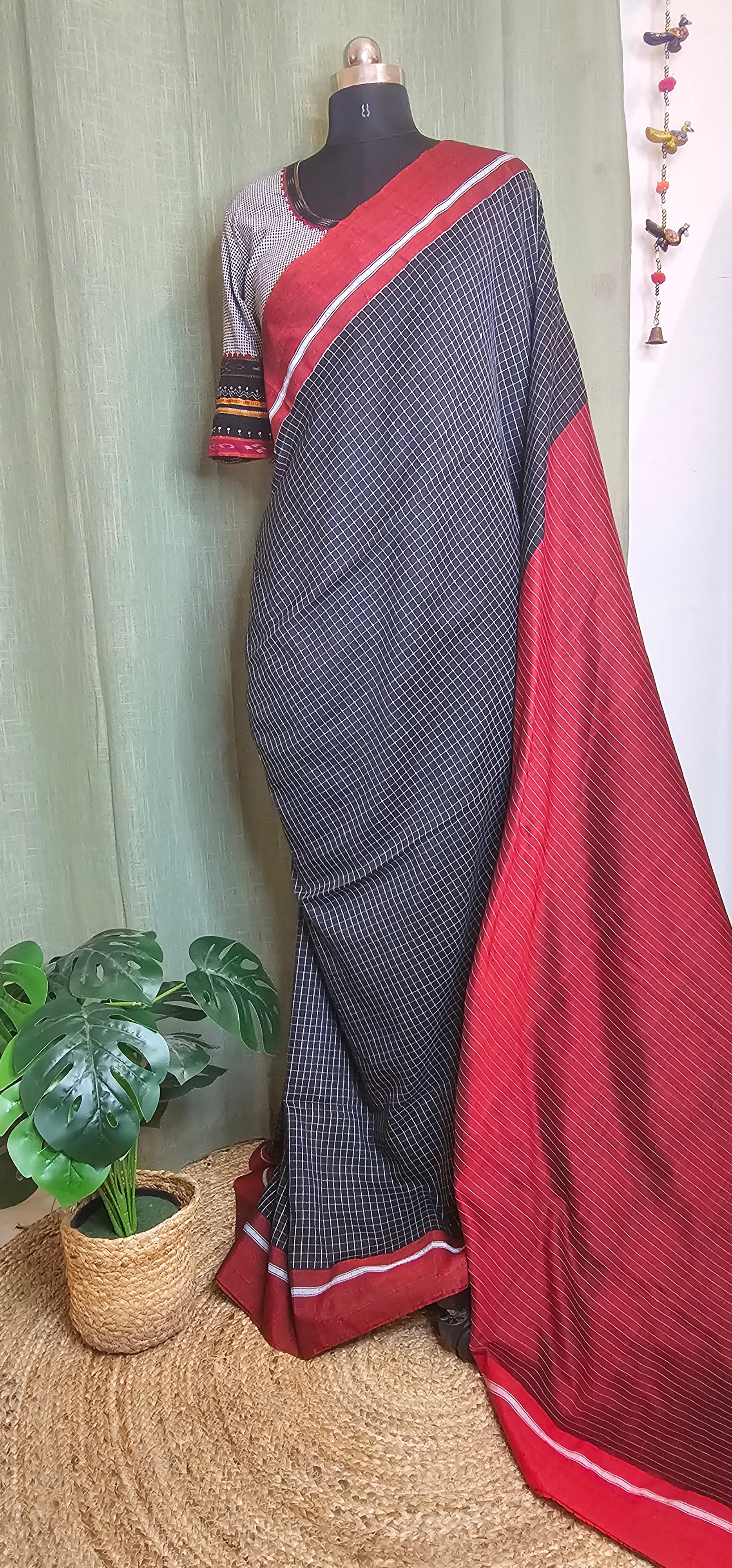 NISARGA | Authentic Handwoven Bengal Khadi Cotton Saree
