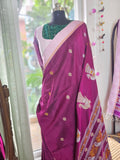MAYURA – Magenta Pink with Baby Pink Border