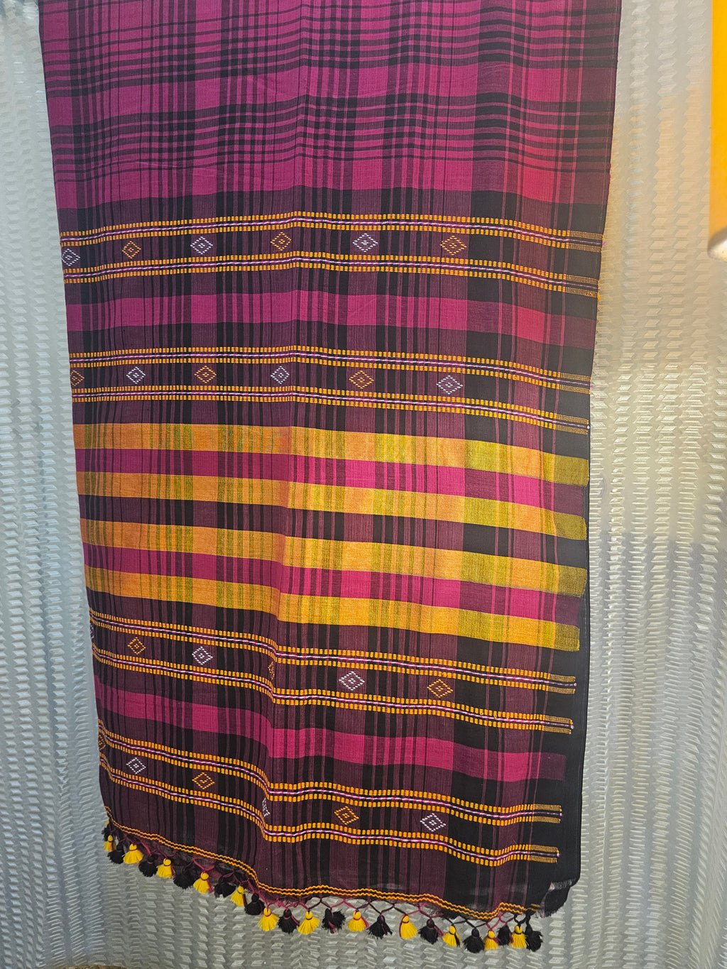 VARSHAA PINK | Bhujodi-inspired weave Cotton Saree