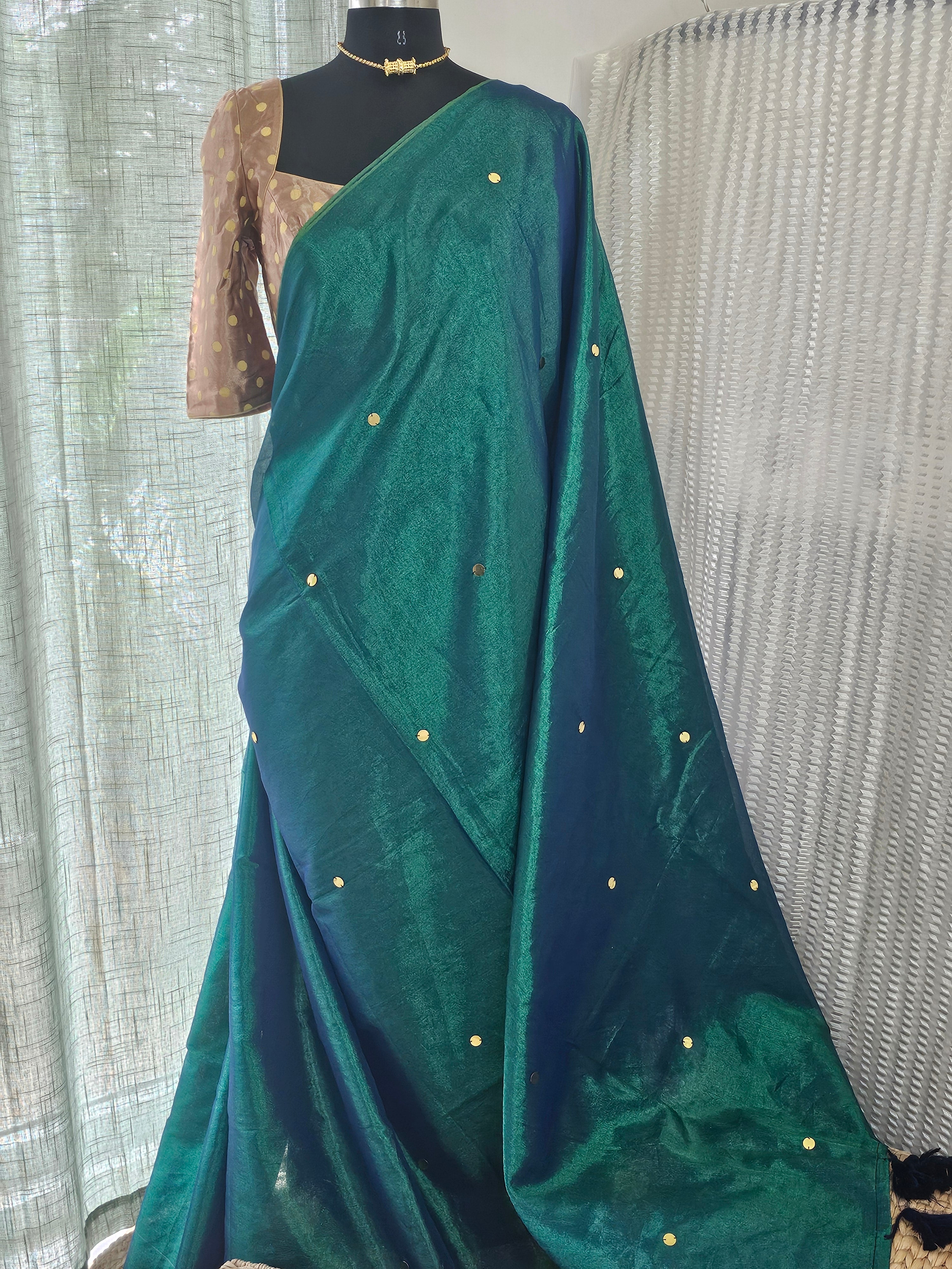 NEELAARIKA | Handloom Khadi Tissue Saree