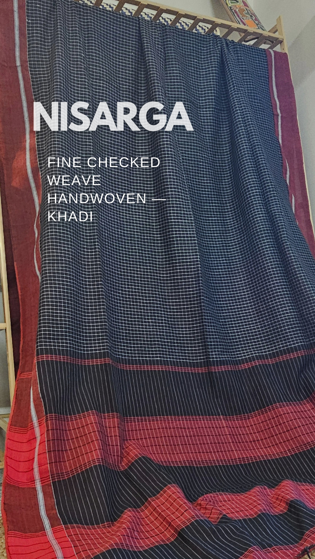 NISARGA | Authentic Handwoven Bengal Khadi Cotton Saree
