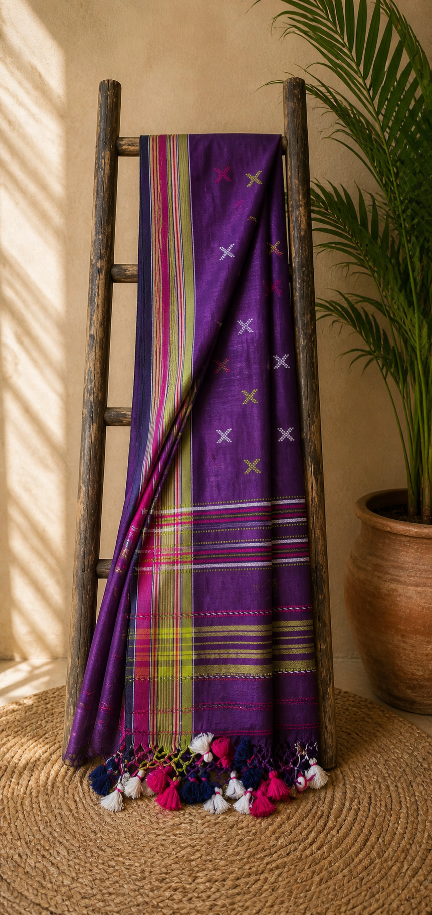 NEEL KASTURI - Bhujodi Style Bengal Handloom