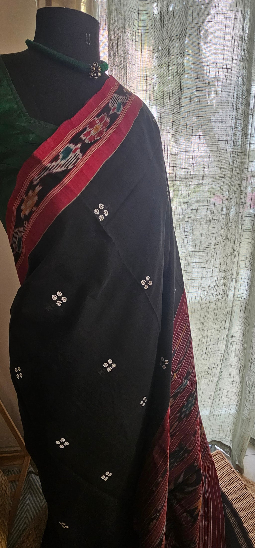 KALINGA NOIR - Authentic Odisha Pittala Cotton Saree