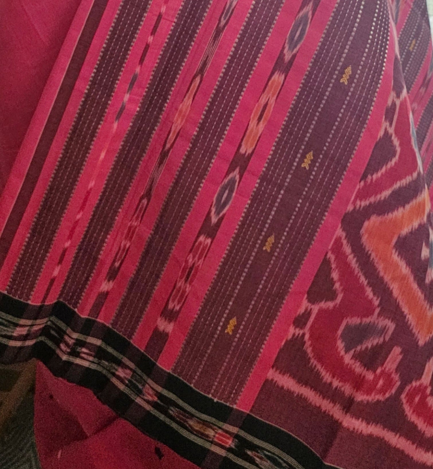 CHADHEI PINKA - Handcrafted Pittala cotton saree from Odisha