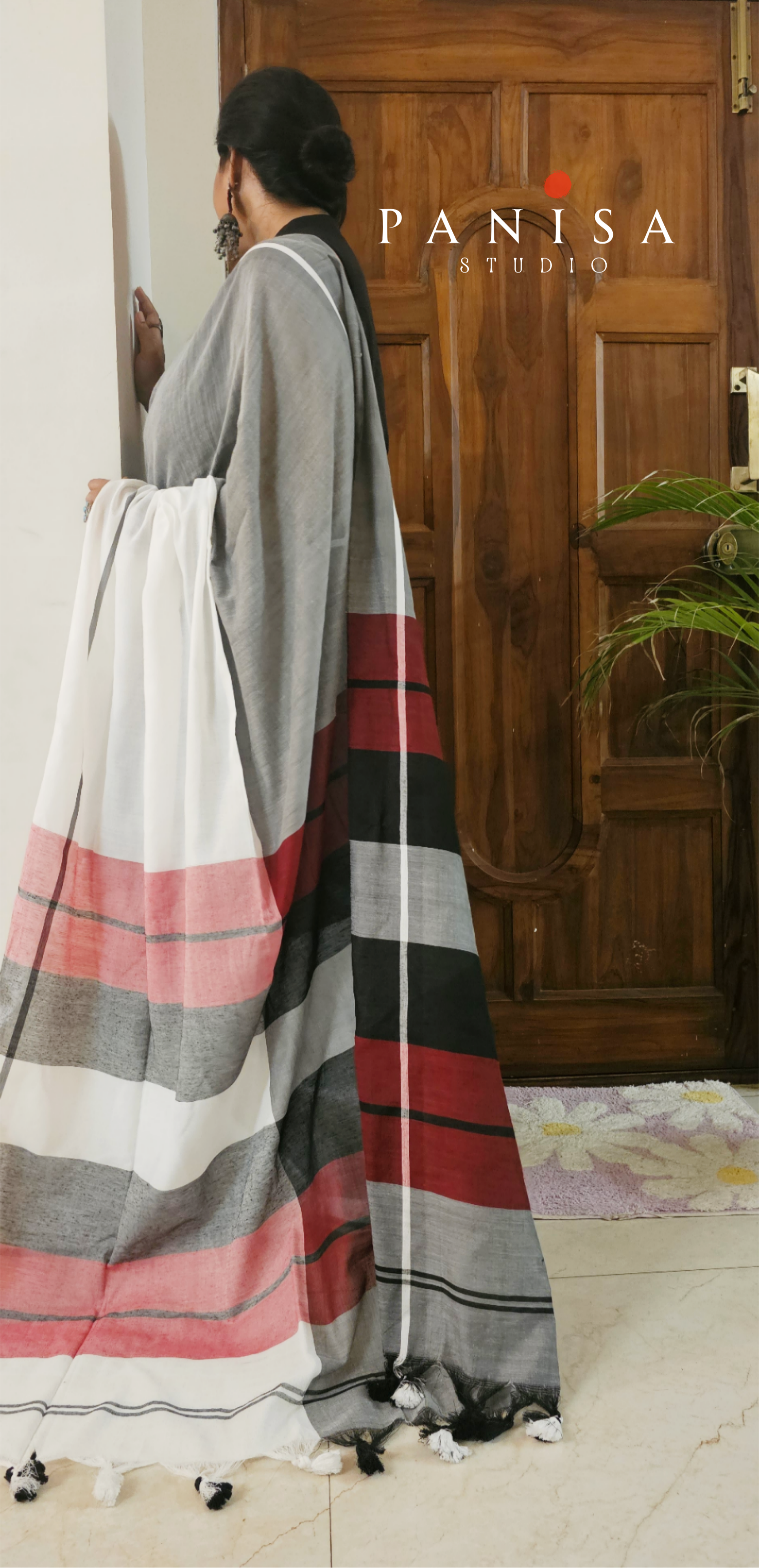 RUTVI - Authentic Bengal Handloom Khadi Cotton Saree